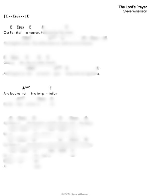 The Lord's Prayer - Lead Sheet & Chord Chart - Image 3