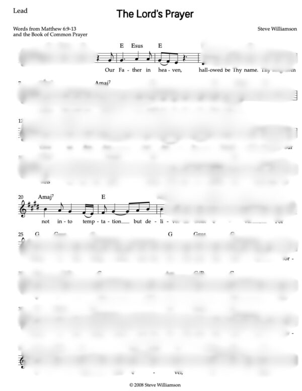 The Lord's Prayer - Lead Sheet & Chord Chart - Image 2