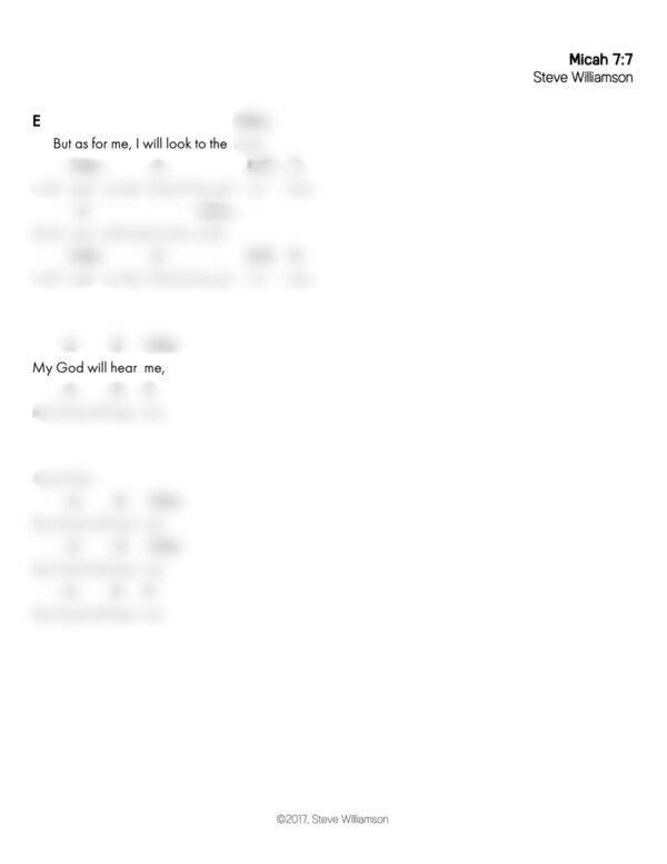Micah 7:7 - Lead Sheet & Chord Chart - Image 3