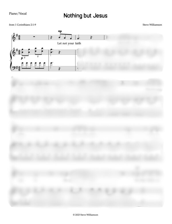 Nothing but Jesus - Piano/Vocal Sheet Music - Image 2